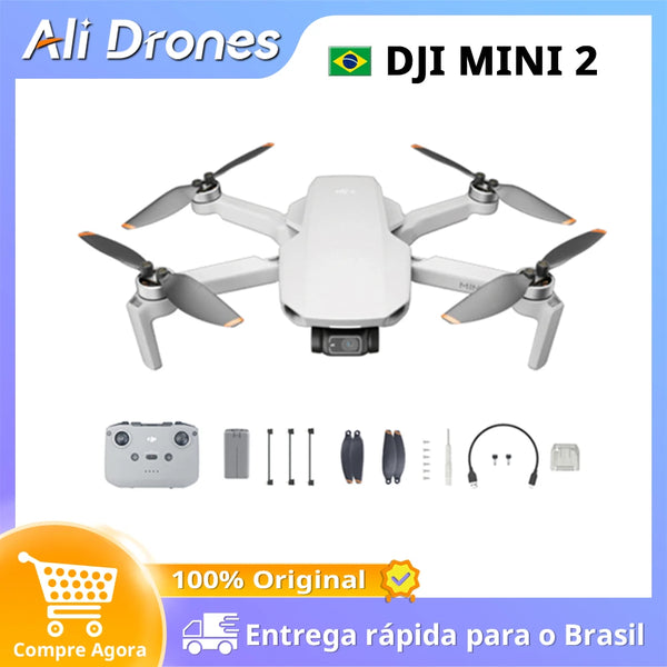 DJI-Mini 2 Drone Quadcopter, Menos de 249g, 31 Minutos de Tempo de Voo, 10km, Transmissão de Vídeo 4K, Marca Original, Novo, Em estoque