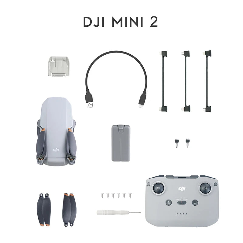 DJI-Mini 2 Drone Quadcopter, Menos de 249g, 31 Minutos de Tempo de Voo, 10km, Transmissão de Vídeo 4K, Marca Original, Novo, Em estoque