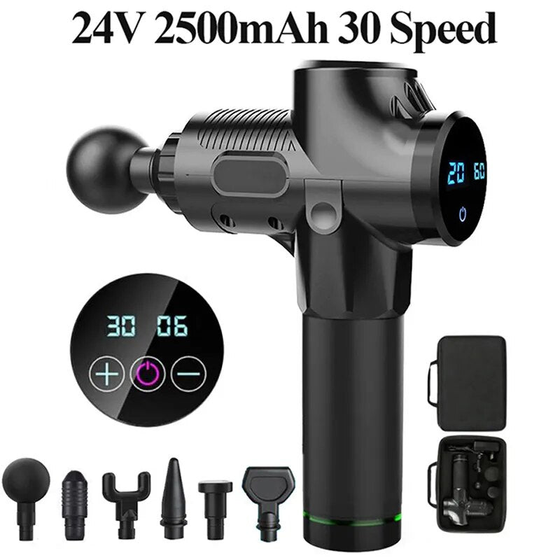 Deep Tissue Muscle Therapy Massage Gun, Massageador Corporal, Costas, Pescoço Relaxar, Exercício, Relaxamento, Shaping, Alívio da Dor, Sem Escova, Melhor