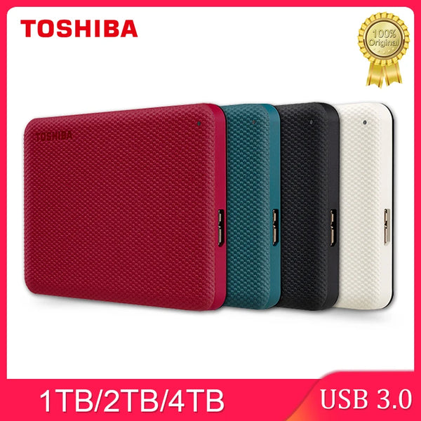 Disco Rígido Externo Portátil Toshiba-Canvio Advanced V10, USB 3.0, 2.5 ", 1TB, 2TB, 4TB, HDD, Laptop, Computador