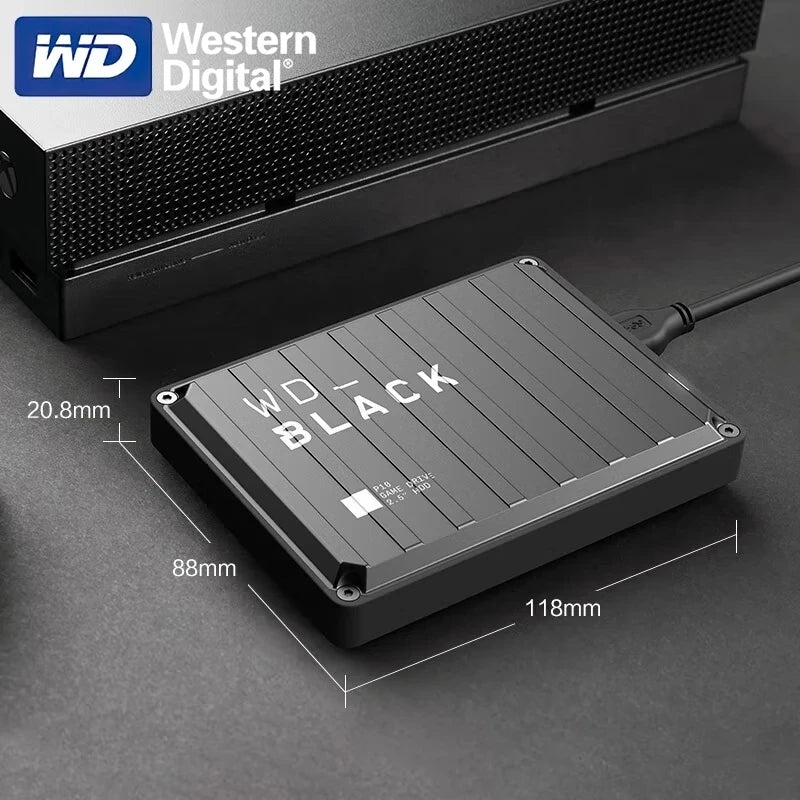 Disco rígido móvel externo hdd 2.5 "compatível com ps4, ps5, xbox um, pc, mac unidade de jogo p10 ocidental do preto de digitas wd 5tb 4t 2t