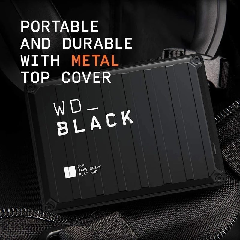 Disco rígido móvel externo hdd 2.5 "compatível com ps4, ps5, xbox um, pc, mac unidade de jogo p10 ocidental do preto de digitas wd 5tb 4t 2t
