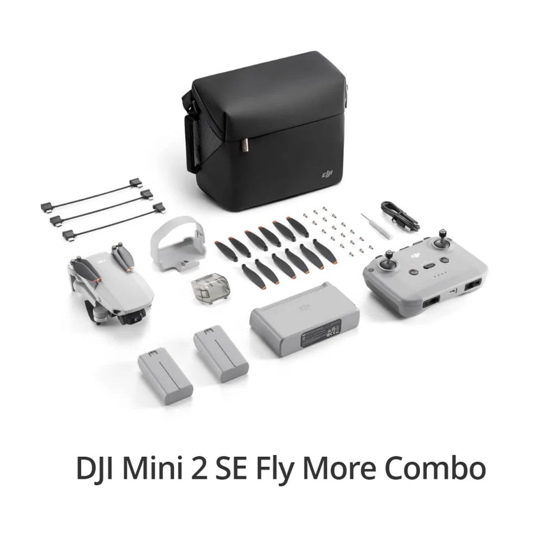 Dji Mini 2 SE Fly Mais Drone Combo, 2.7k, 30fps, Transmissão de vídeo 10km, Tempo máximo de voo 31 min, 38 km, Resistência ao vento