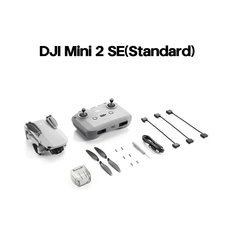 Dji Mini 2 SE Fly Mais Drone Combo, 2.7k, 30fps, Transmissão de vídeo 10km, Tempo máximo de voo 31 min, 38 km, Resistência ao vento
