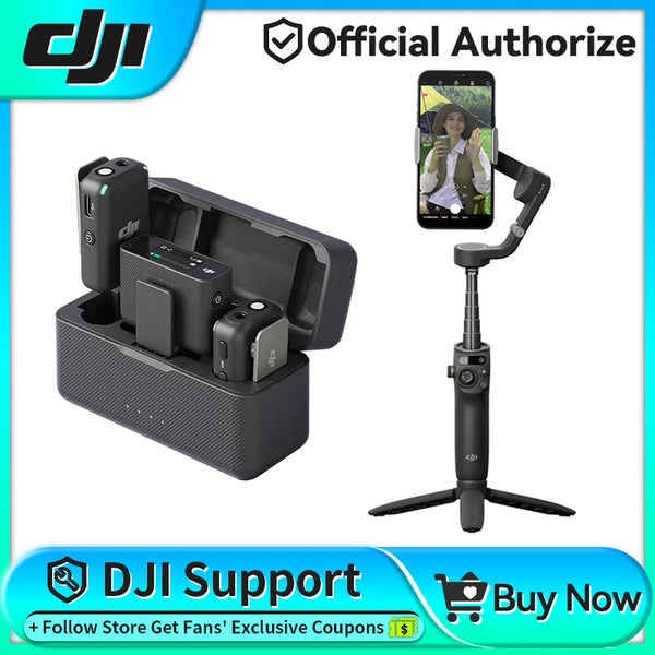Dji mic 250m faixa de transmissão vida útil da bateria de 15 horas para dji ação 2 dji om 5 oosmo mobile 6 em estoque