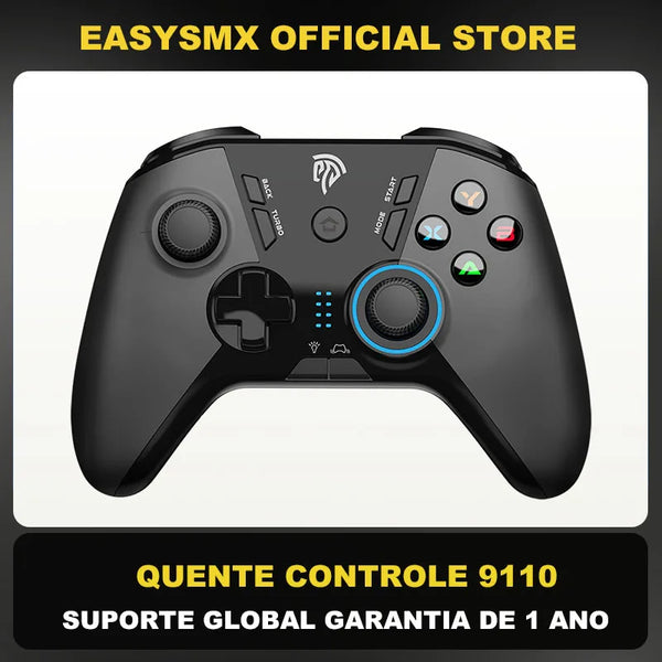 EasySMX-9110 Gamepad sem fio, controlador de PC com botões personalizados, joystick para Windows Steam e Android Smart TV, 2.4G