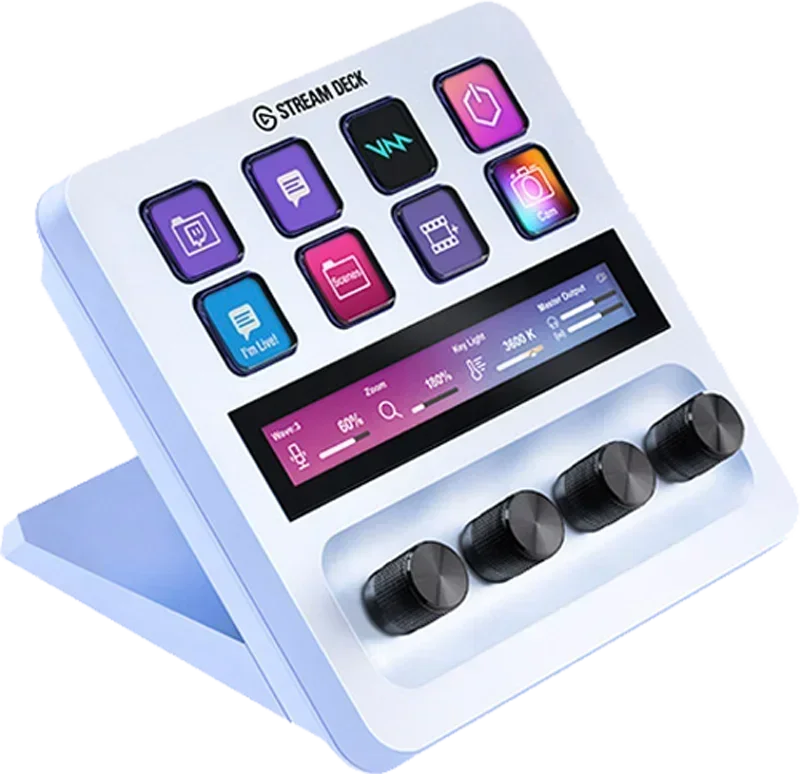 Elgato Stream Multifunctional Console Panel, Mini Teclado, Desktop Assistant, Live-streaming, PS Designer, 4 Knob