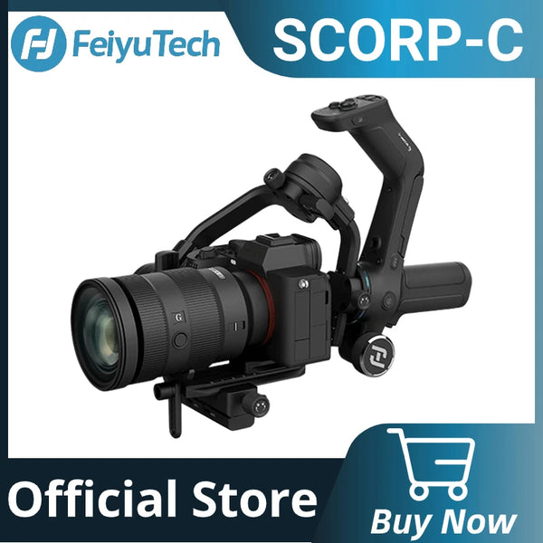 FeiyuTech Oficial SCORP-C Estabilizador de Câmera 3 Eixos cardan Gimbal Estabilizador Celular para câmera dslr sony/canon com pólo tripé AK2000C AK2000S Upgrade