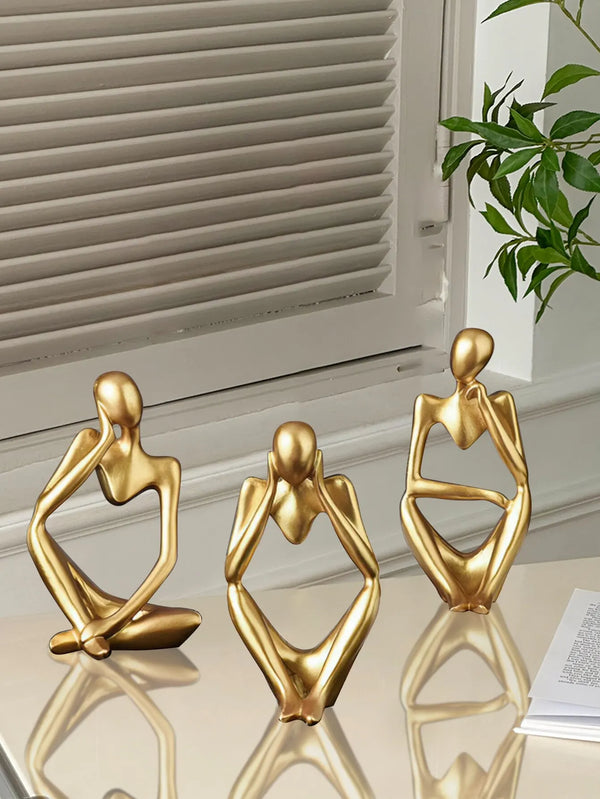 Figura abstrata nórdica decoração home, artesanato em forma de mini, luz nórdica, ornamentos de estilo luxuoso, decoração desktop, 1pc