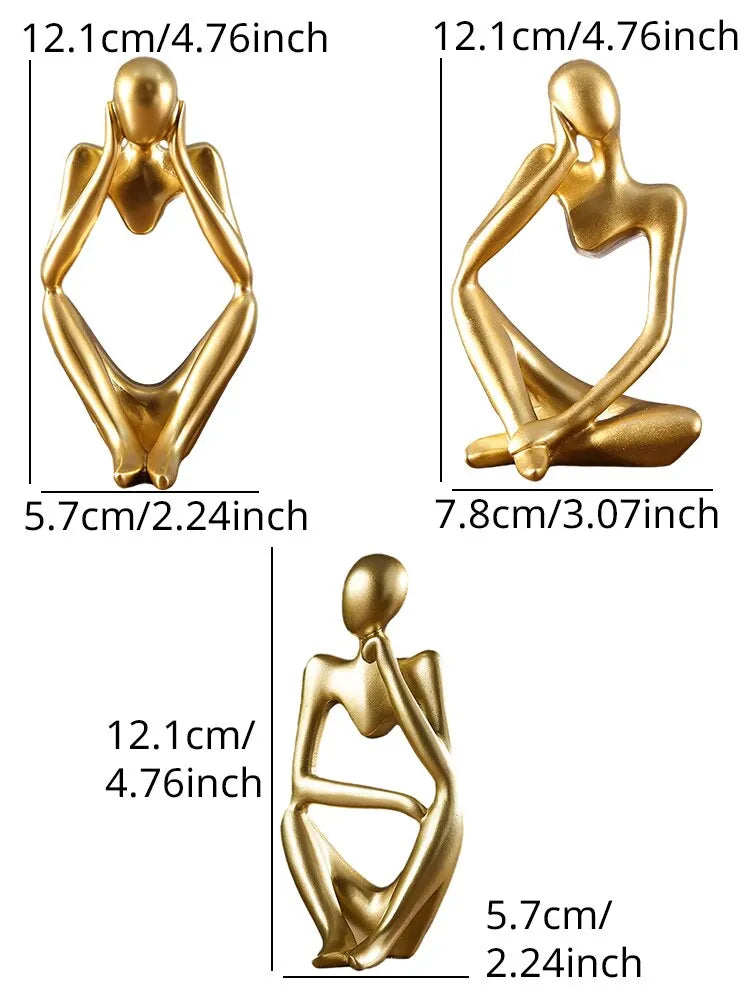 Figura abstrata nórdica decoração home, artesanato em forma de mini, luz nórdica, ornamentos de estilo luxuoso, decoração desktop, 1pc