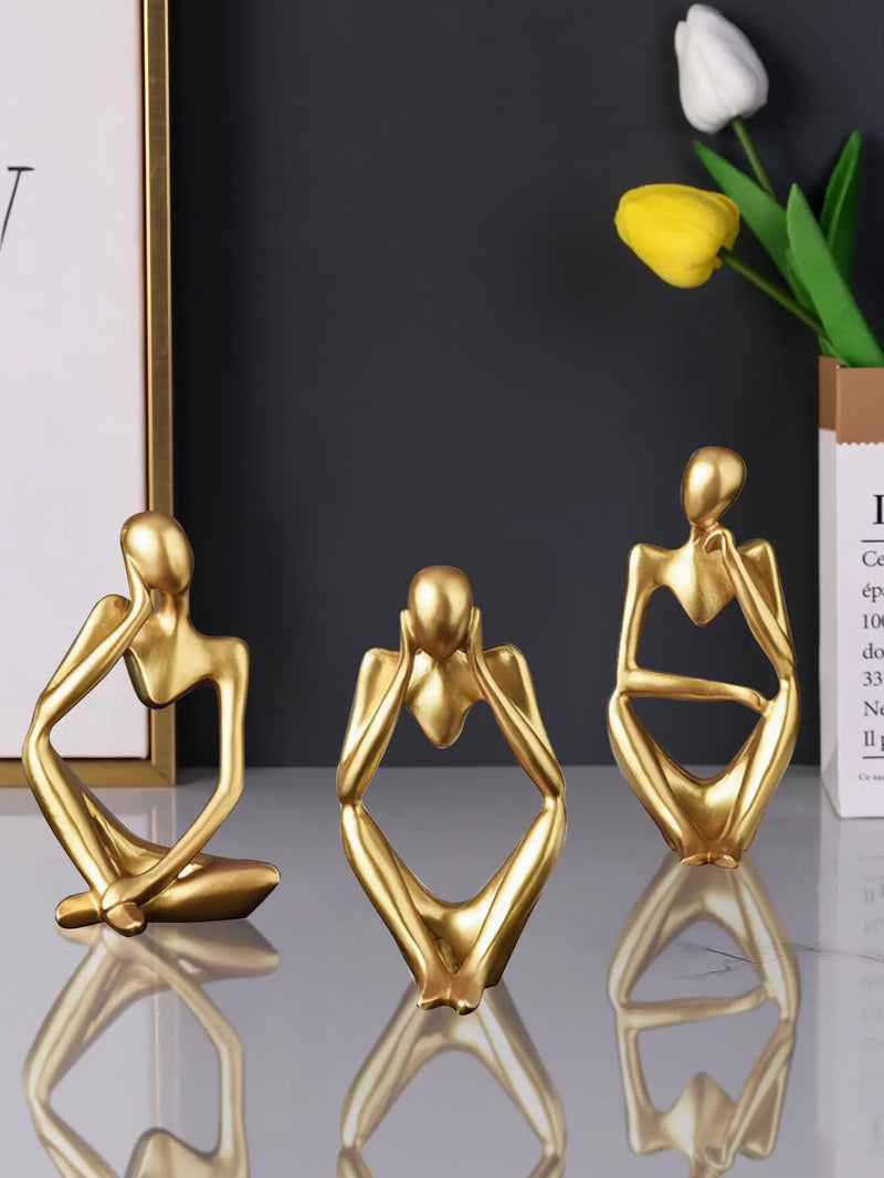 Figura abstrata nórdica decoração home, artesanato em forma de mini, luz nórdica, ornamentos de estilo luxuoso, decoração desktop, 1pc