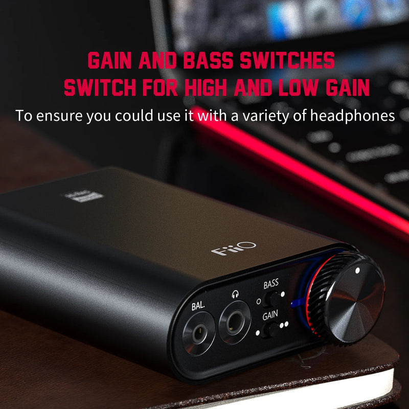 FiiO-K3 Amplificador De Auscultadores, DSD USB DAC para PC,DSD256 Suporte COAXIAL, ÓTICO, BALANÇO DE 2.5, Novo