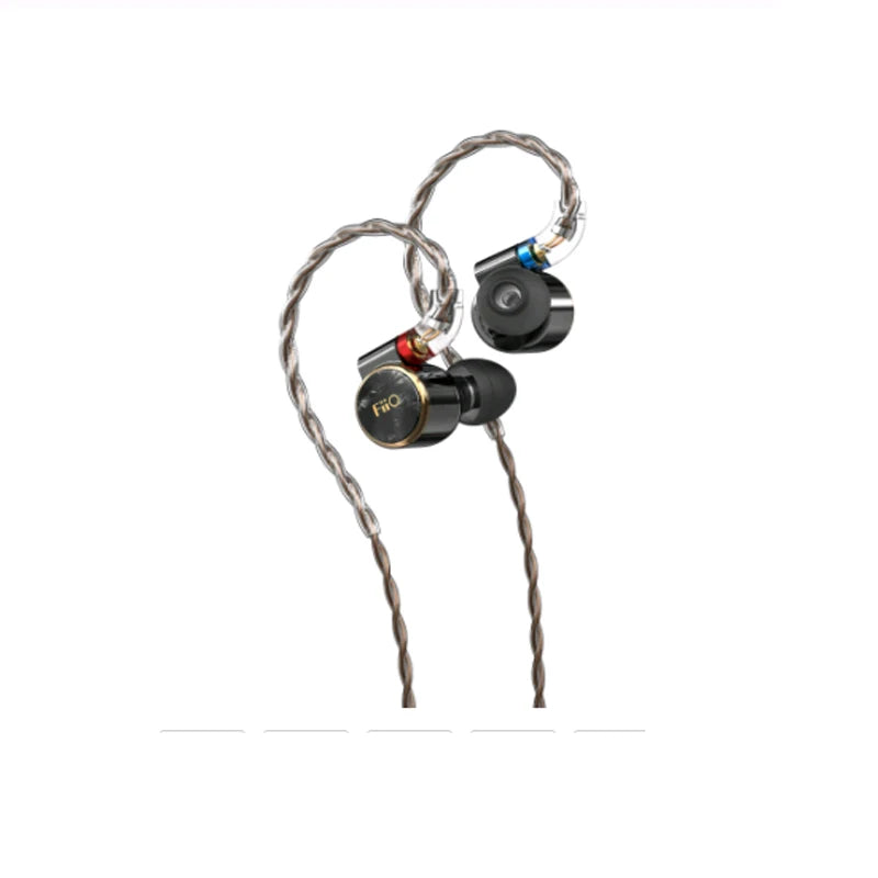 Fiio fd3/fd3 pro 1dd in-ear fones de ouvido 12mm dlc wired hi-res destacável mmcx cobre monocristalino de alta pureza sem microfone
