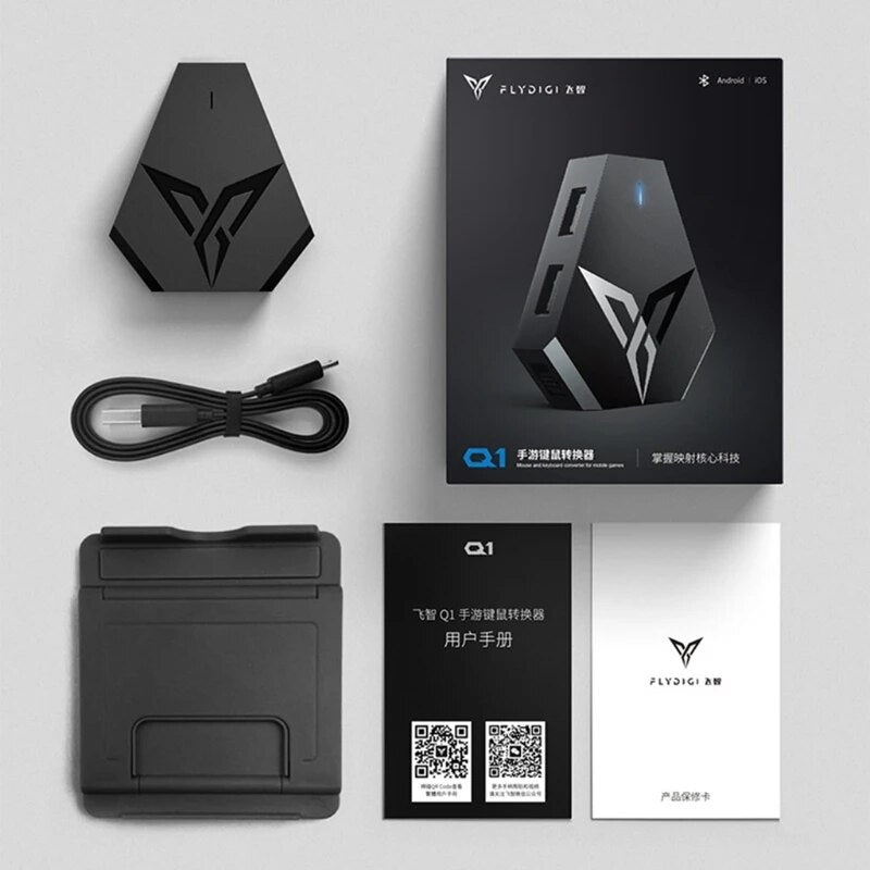 Flydigi q1 mouse e teclado conversor adaptador para jogo móvel pubg auxiliar controlador bluetooth-compatível conexão novo