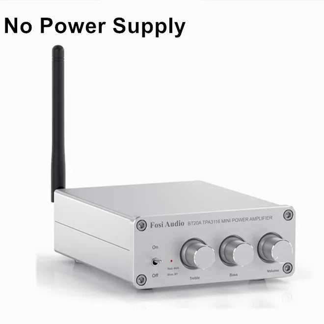 Foci Audio-Bluetooth Amplificador de Potência de Som, 100W Mini HiFi Stereo, Amplificador Classe D, Bass, Treble para Home Theater, TPA3116D2, BT20A