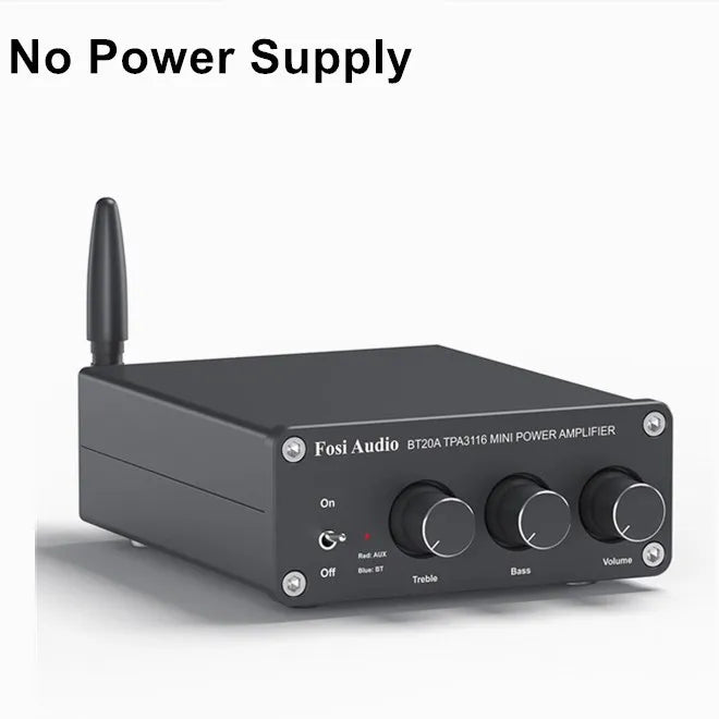 Foci Audio-Bluetooth Amplificador de Potência de Som, 100W Mini HiFi Stereo, Amplificador Classe D, Bass, Treble para Home Theater, TPA3116D2, BT20A