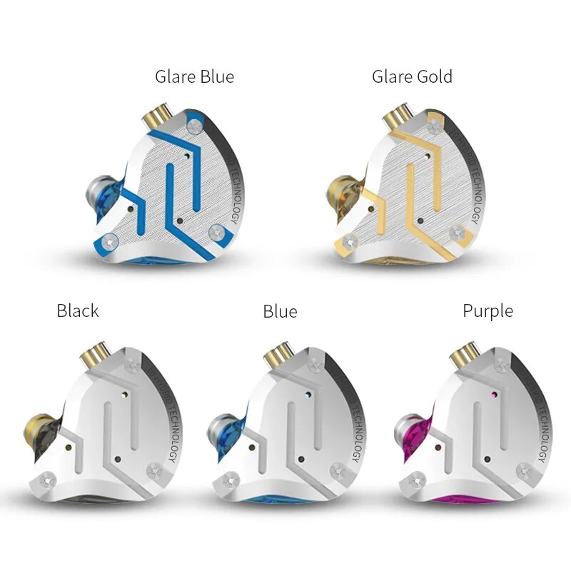 Fones de ouvido de metal híbrido kz zs10 pro, 4ba 1dd, alta fidelidade para graves, monitor esportivo, cancelamento de ruído, zsx, zax, z3