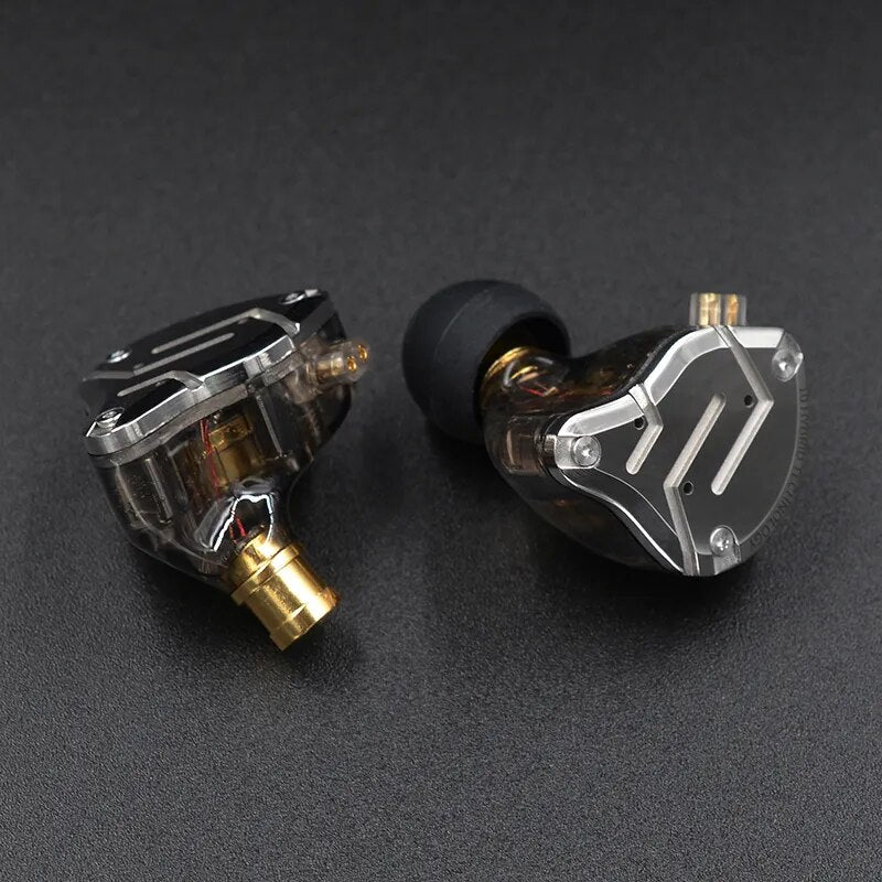 Fones de ouvido de metal híbrido kz zs10 pro, 4ba 1dd, alta fidelidade para graves, monitor esportivo, cancelamento de ruído, zsx, zax, z3