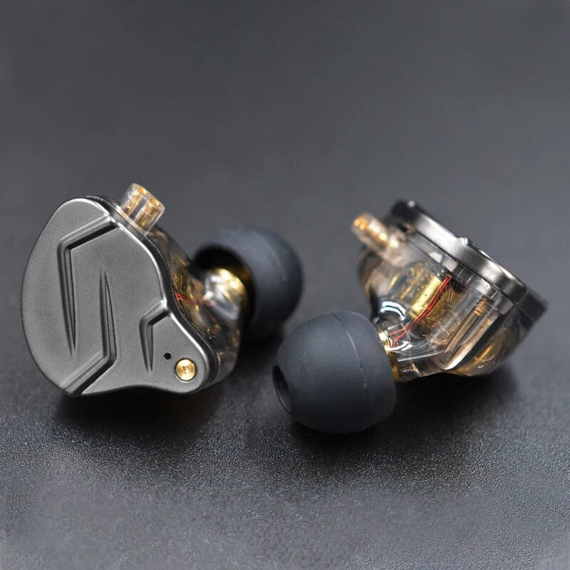 Fones de ouvido híbridos Kz-zsn pro 1ba 1dd, baixo de metal hi-fi, fone de ouvido, esportes, música, fone de ouvido, cabo substituível, zs10 pro zsx zstx