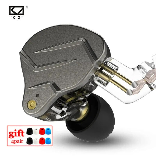 Fones de ouvido híbridos Kz-zsn pro 1ba 1dd, baixo de metal hi-fi, fone de ouvido, esportes, música, fone de ouvido, cabo substituível, zs10 pro zsx zstx
