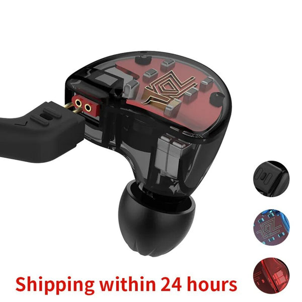 Fones de ouvido kz zs10, 4ba + 1dd, armação dinâmica, alta fidelidade, cancelamento de ruído, monitores, híbrido