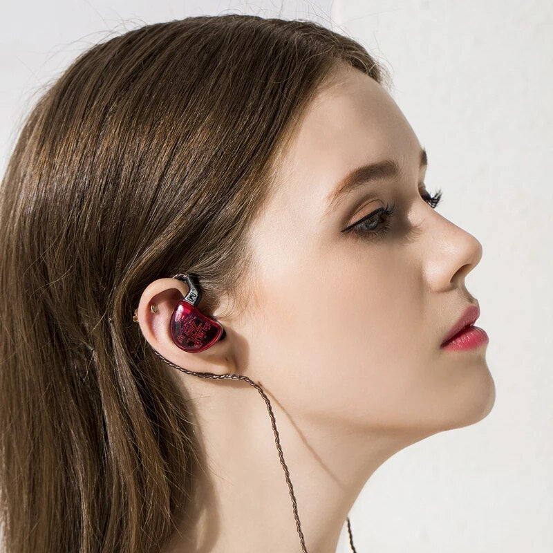 Fones de ouvido kz zs10, 4ba + 1dd, armação dinâmica, alta fidelidade, cancelamento de ruído, monitores, híbrido