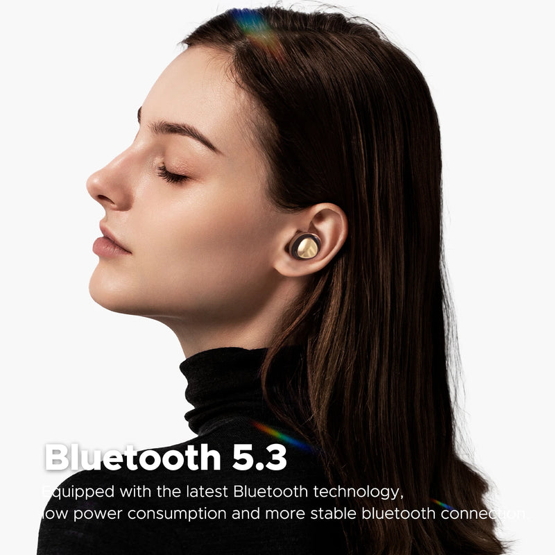 Fones de ouvido sem fio com som estéreo, alta resolução, fones de ouvido Bluetooth V5.3, ENC Dual Mics, áudio Hi-Fi, LDAC, ANC, Bluetooth V5.3