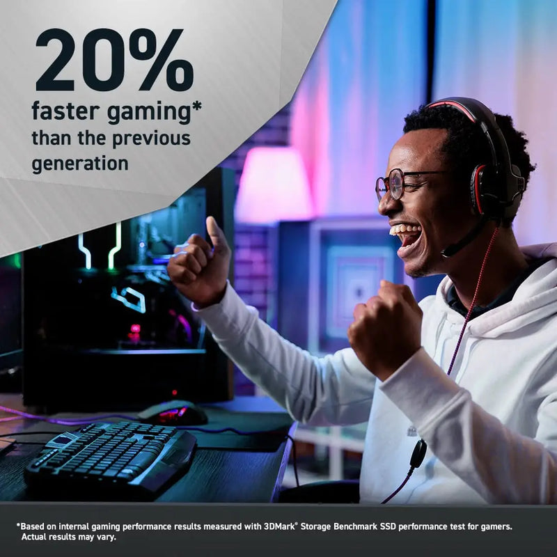 Fotografia para jogos com armazenamento direto Crucial, Design de edição de vídeo, 1TB, 2TB, 4TB, Gen5 NVMe M.2 SSD Até 12.400 mbps, T700