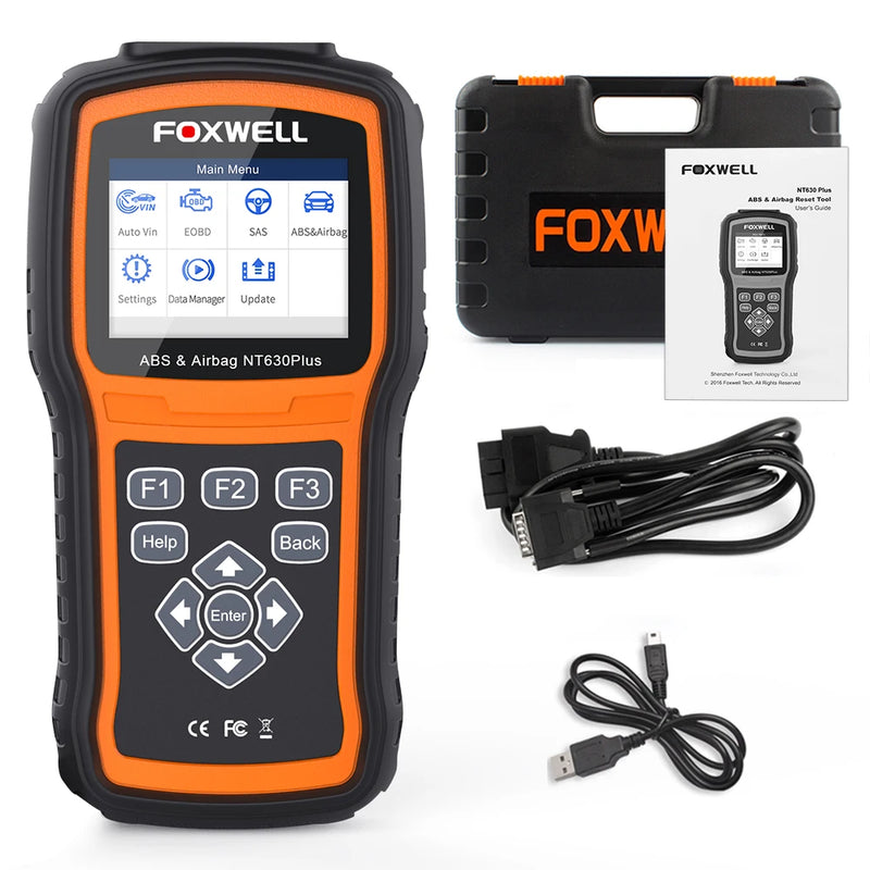 Foxwell nt630 além de obd2 Scanner Automotivo em Português Motor ABS Airbag EPB OIL SAS Calibração Code Reader ODB OBD2 Auto Car Diagnostic Tool
