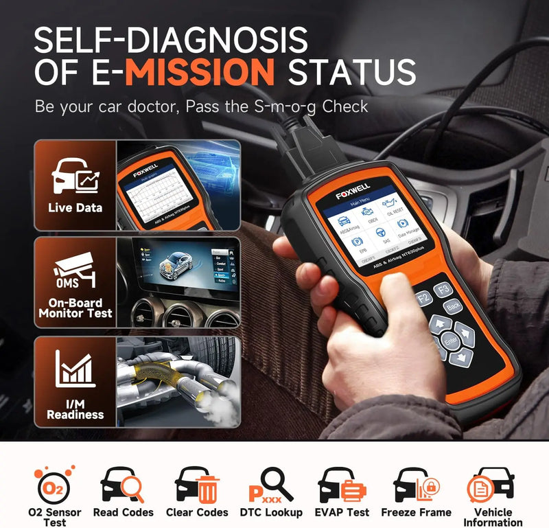 Foxwell nt630 além de obd2 Scanner Automotivo em Português Motor ABS Airbag EPB OIL SAS Calibração Code Reader ODB OBD2 Auto Car Diagnostic Tool