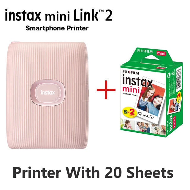 Fujifilm-Impressora Instax Mini Link 2 Câmera Fotográfica, Aplicativo Smart Phone, Máquina de filme, Novo