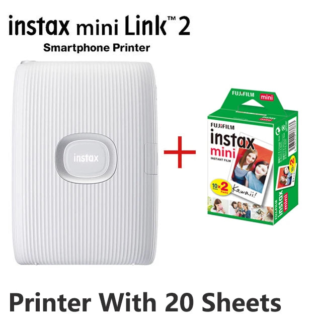 Fujifilm-Impressora Instax Mini Link 2 Câmera Fotográfica, Aplicativo Smart Phone, Máquina de filme, Novo