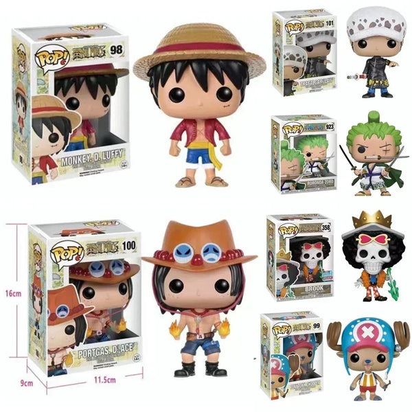 Funko-One Piece Action Figure Coleção Modelo Brinquedos, Luffy, Helicóptero, AISI, Luffytaro, Presente de Natal