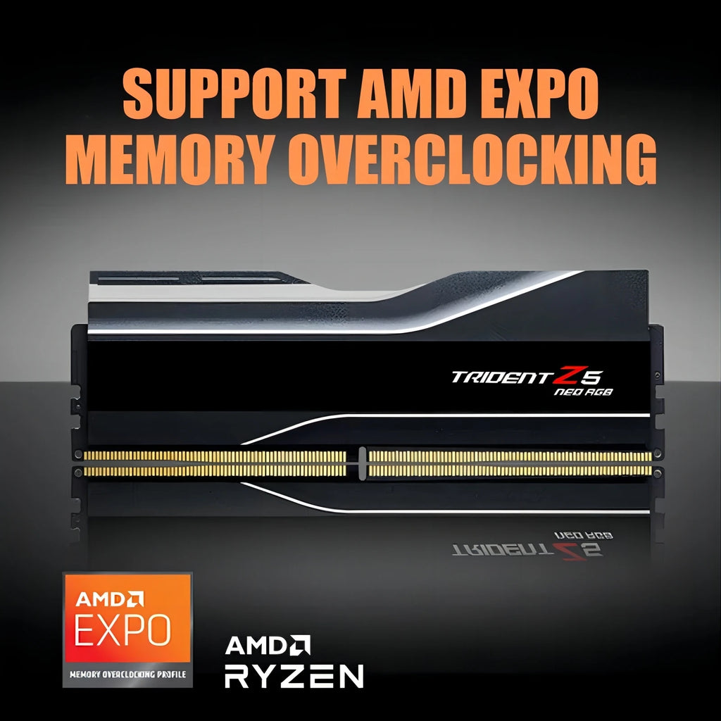 G. Habilidade-Trident Z5 NEO RGB Desktop Memory, AMD Expo, 2x16GB, 2x32GB, 2x24 GB Ram, SDRAM de 288 pinos, DDR5 6000MHz, Dual Channel