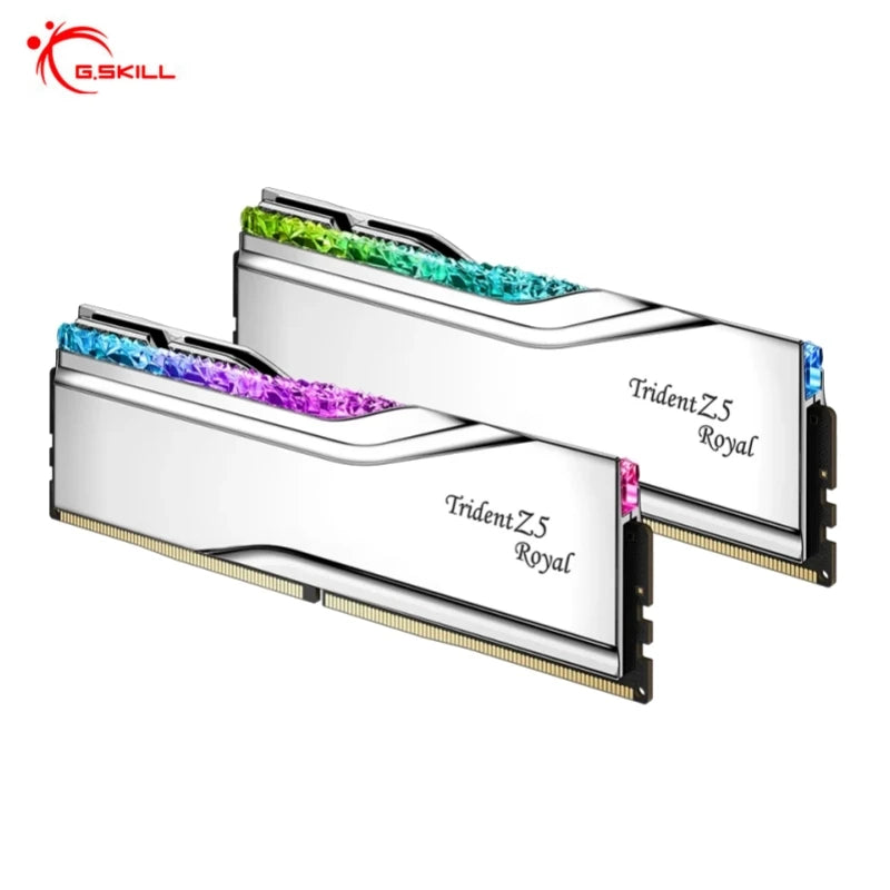 G.Skill Trident Z5 Royal DDR5 Series 2x16GB / 2x24GB 6400MHz 7200MHz 8000MHz 8400MHz 288 pinos 1.4V Memória de desktop de canal duplo