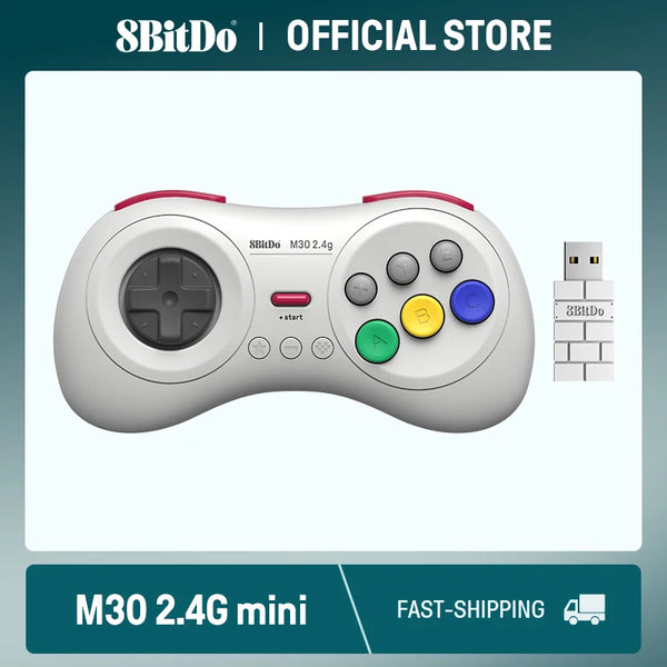 Gamepad 8BitDo M30, 2.4G sem fio para Sega Genesis Mini e Mega Drive Mini - Sega Genesis