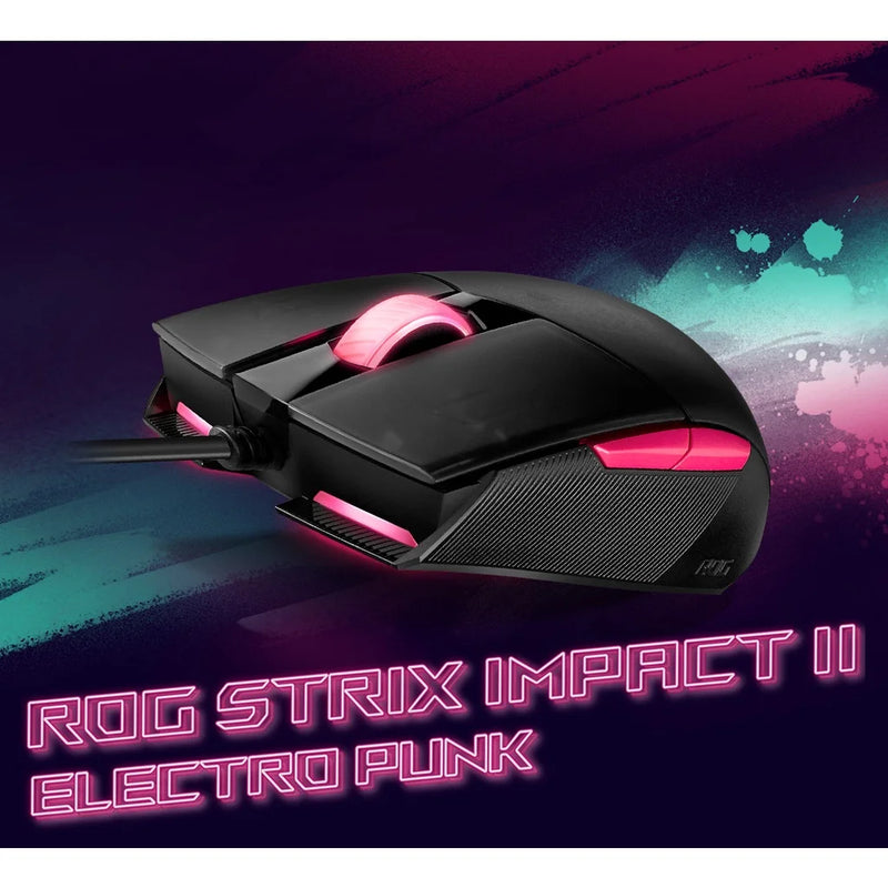 Gamer Deluxe Asus Rog Strix Impact Ii Electro Punk Gaming Mouse Ambidestro Ergon Ômico Rgb Mouse Óptico 6200 Dpi Asus Store Oficial Pc Gamer Ergonomico Sem Fio Gaming Setup Acessorios Para Notebook Gadgets Computador