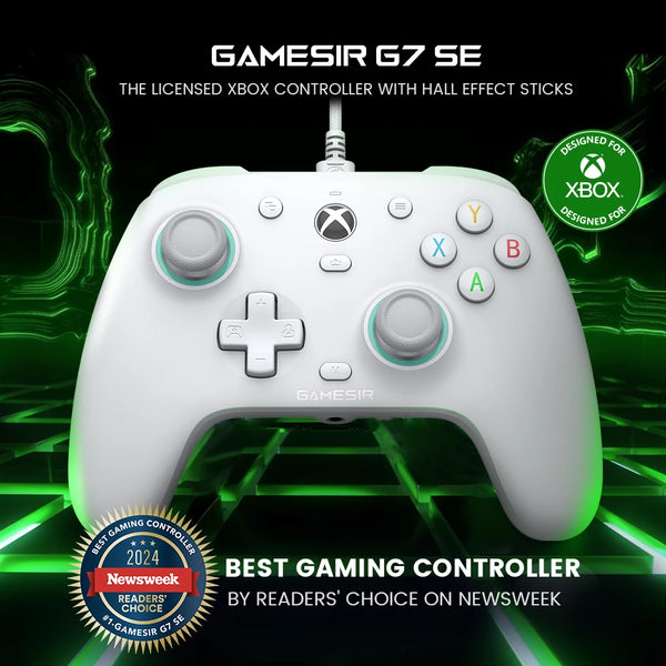 Gamesir-controlador com fio g7 se, gamepad para xbox série x, série s, xbox um, com efeito hall, joystick e gatilho