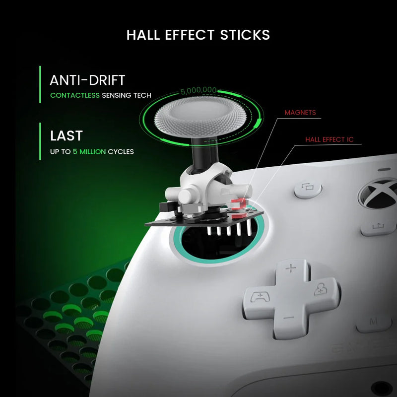 Gamesir-controlador com fio g7 se, gamepad para xbox série x, série s, xbox um, com efeito hall, joystick e gatilho