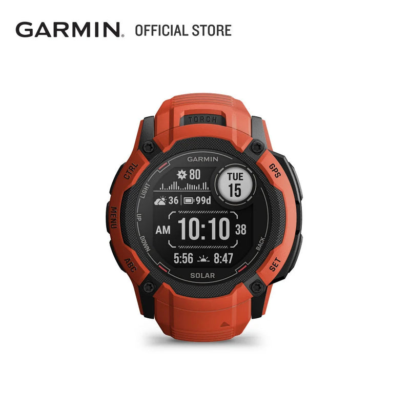 Garmin Instinct 2X Solar Smartwatch, GPS robusto, lanterna LED embutida, carregamento solar, novo