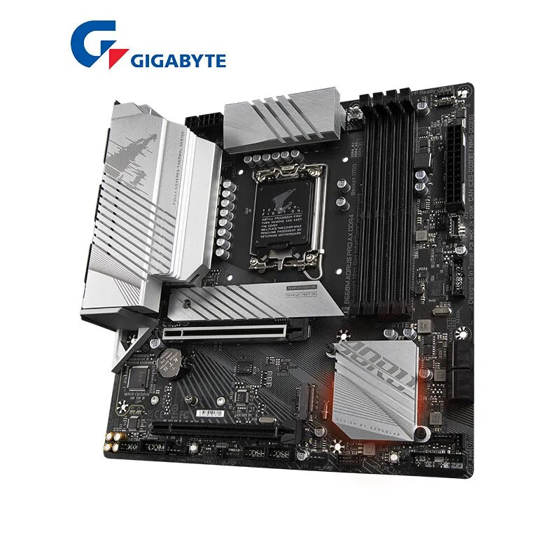Gigabyte-B660M AORUS Pro AX, DDR4, Novo®B660 DDR4 WiFi PCI-E 4.0 5333, O.C. Soquete LGA 1700, 128G, Suporte 12 e 13 Gen, Soquete