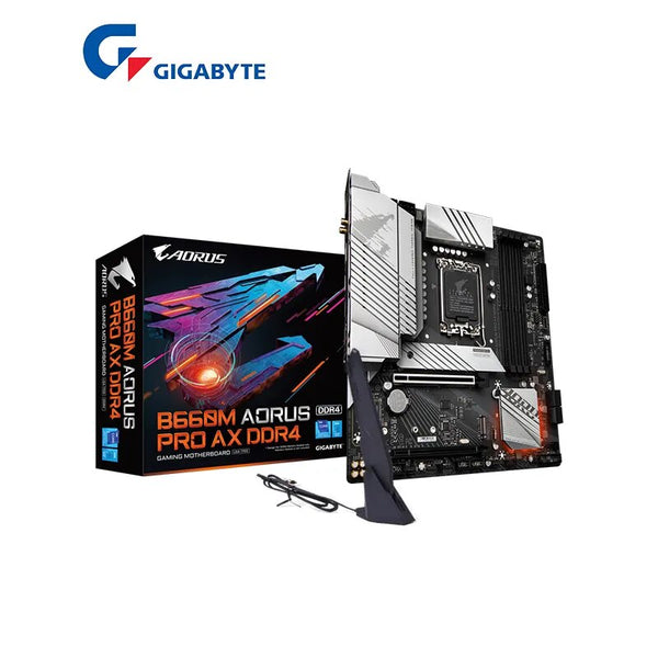 Gigabyte-B660M AORUS Pro AX, DDR4, Novo®B660 DDR4 WiFi PCI-E 4.0 5333, O.C. Soquete LGA 1700, 128G, Suporte 12 e 13 Gen, Soquete