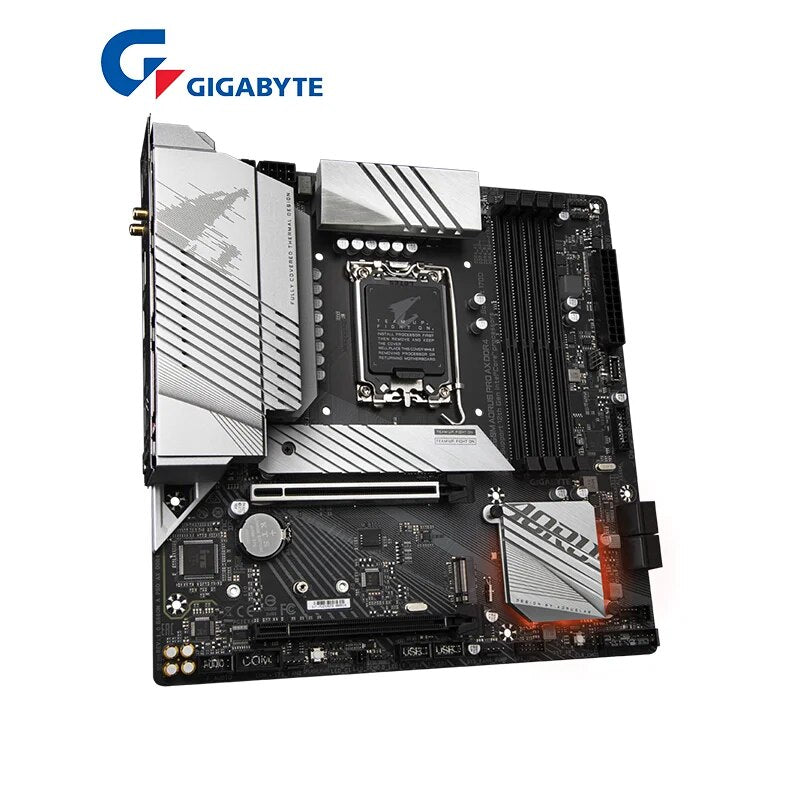 Gigabyte-B660M AORUS Pro AX, DDR4, Novo®B660 DDR4 WiFi PCI-E 4.0 5333, O.C. Soquete LGA 1700, 128G, Suporte 12 e 13 Gen, Soquete