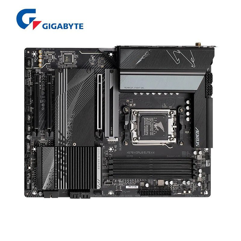 Gigabyte-X670 AORUS ELITE AX AMD Ryzen, Wi-Fi 6E, ATX, X670, DDR5, 6666 OC, M.2, 2.5Gbps, soquete 192G, suporte AM5, novo™7000