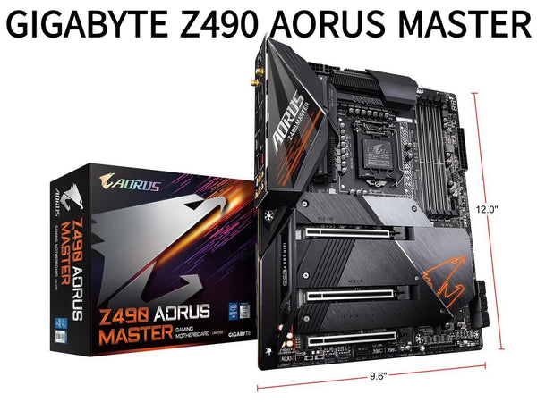 Gigabyte-Z490 Aorus Master Motherboard, LGA 1200, Intel Z490, ATX, Motherboard com Triple M.2, SATA 6Gb, WiFi 6, Desktop, Novo