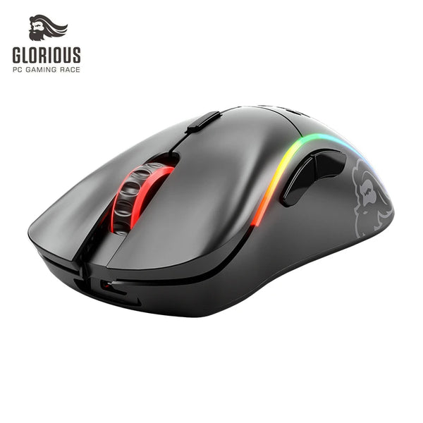 Glorious-Mouse para jogos sem fio, Rato Gamer Leve RGB, Preto fosco ou branco, Modelo D Minus, 2,4 GHz, 67g