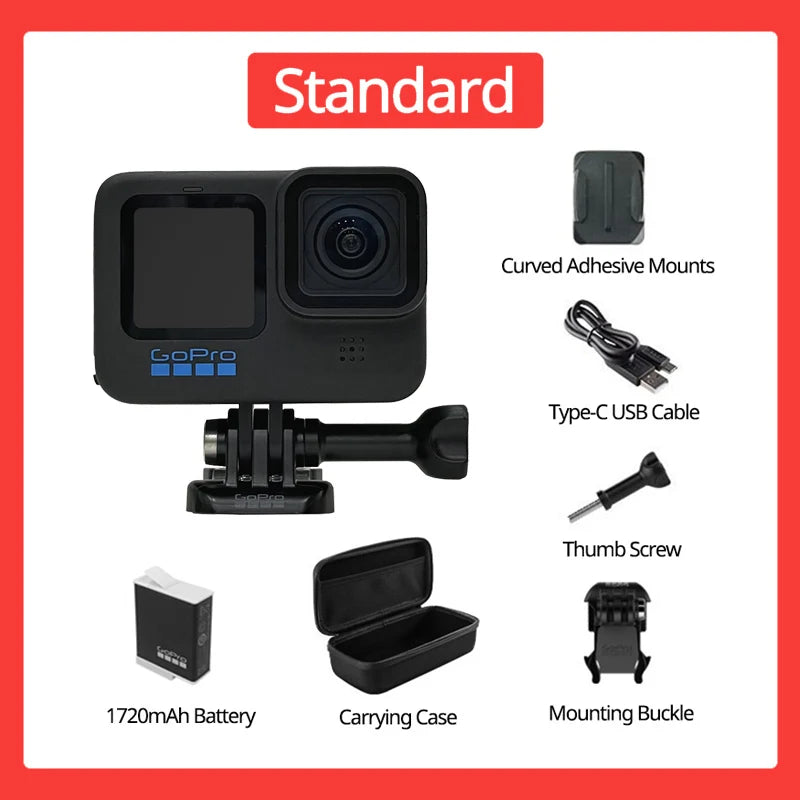GoPro HERO 11 Black preto esporte ação câmera 27mp fotos gp2 5.3k60 2.7k240 gopro 11 esportes câmera à prova dhyperágua hypersmooth 5.0 hero11