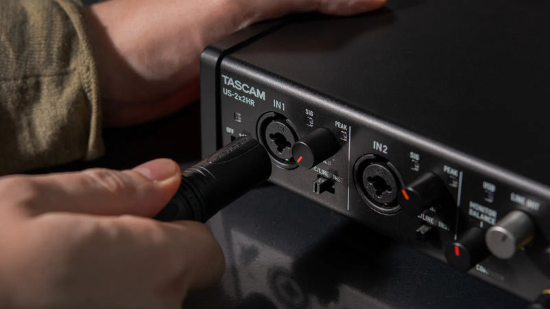 Tascam-Interface de áudio USB, multifuncional, 2 em 2 entradas, Interface MIDI, Placa de som IOS, us-2x2 HR, alta resolução