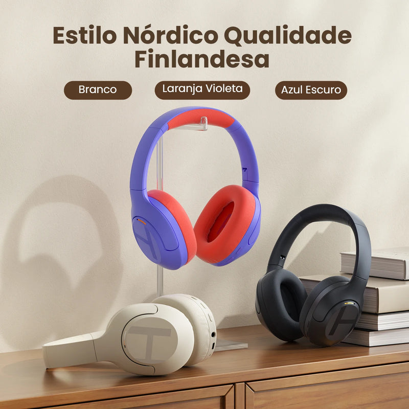 HAYLOU S35 ANC Auscultadores sem fios, Over-Ear, 42dB, ANC Auscultadores, Bluetooth 5.2, 40 milímetros Driver Dinâmico, 60 horas de bateria Fones de ouvido