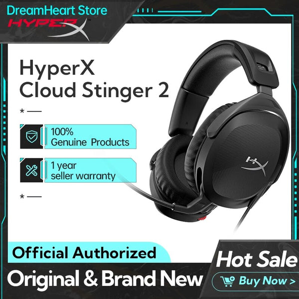 Headset original para jogos com cancelamento de ruído para PS4 e PS5, Headset para jogos com fio, HyperX Cloud Stinger, 2 Core
